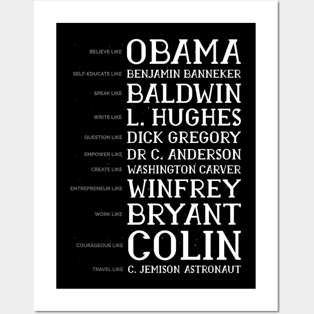 Black History Month BLM Obama Gift Wall Art by qwertydesigns